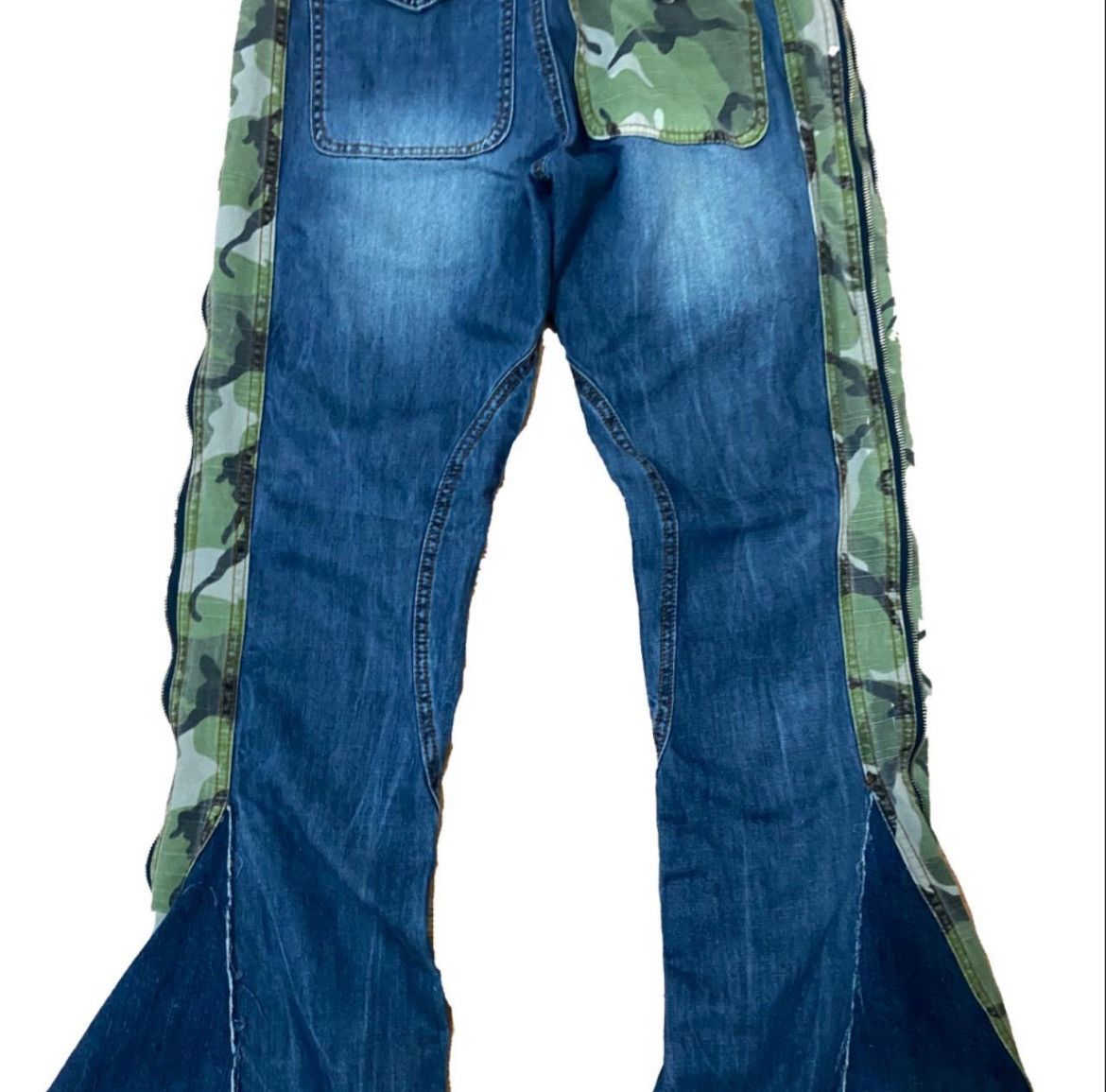 If Six Was Nine Japanese custom denim flared jeans Size US 32 / EU 48 - 3 Thumbnail