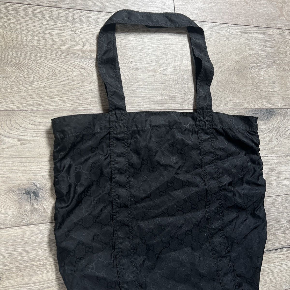 Gucci Gucci Canvas Black Monogram Tote Shopper Bag GG Size ONE SIZE - 8 Thumbnail