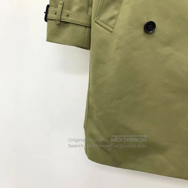 Burberry Green Trench Coat with Belt.