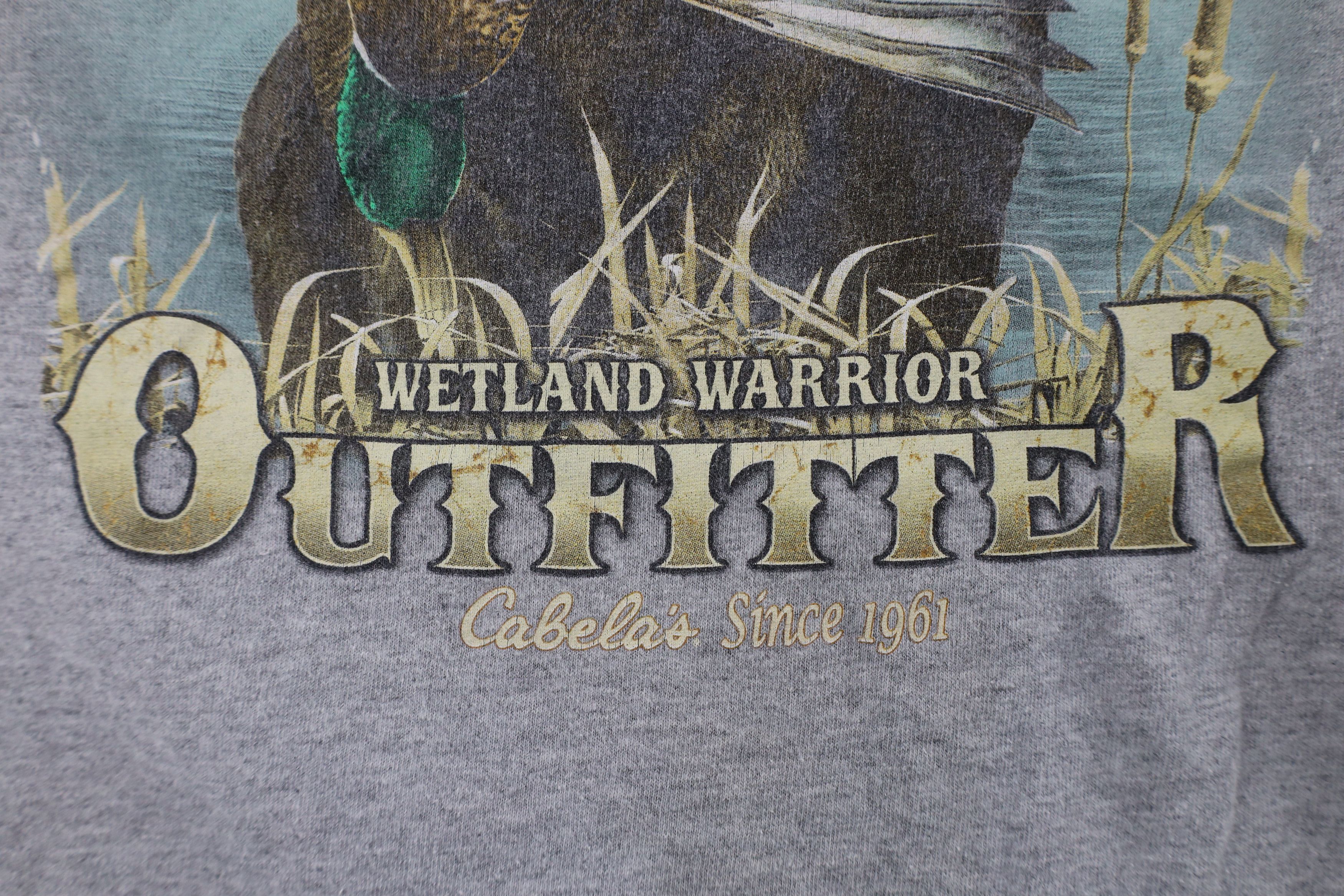 Cabelas × Vintage Vintage Cabelas Spell Out Dog Hunting T-Shirt Gray Size US XXL / EU 58 / 5 - 5 Thumbnail