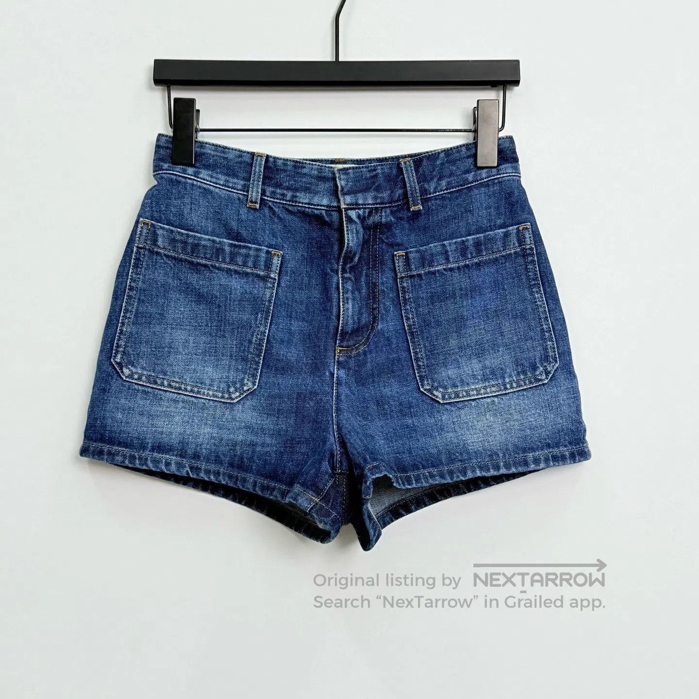 Dior Dior FW24 Solid Zip Pocket Denim Shorts. Size 33" - 1 Thumbnail