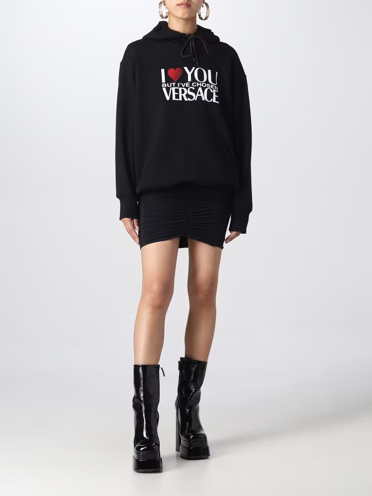 Versace o1y0226 Hoodie in Black/White Size XS / US 0-2 / IT 36-38 - 2 Thumbnail