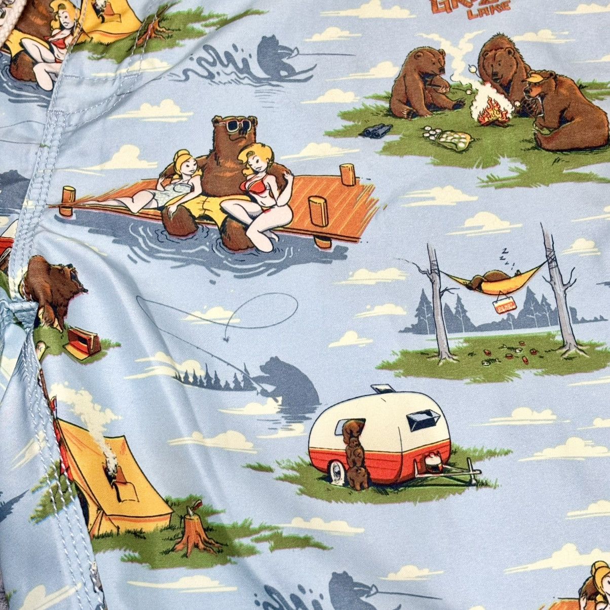 Element Element Bear Lake Theme Boardshorts Mens Size 36 Drawstring Size US 36 / EU 52 - 2 Thumbnail