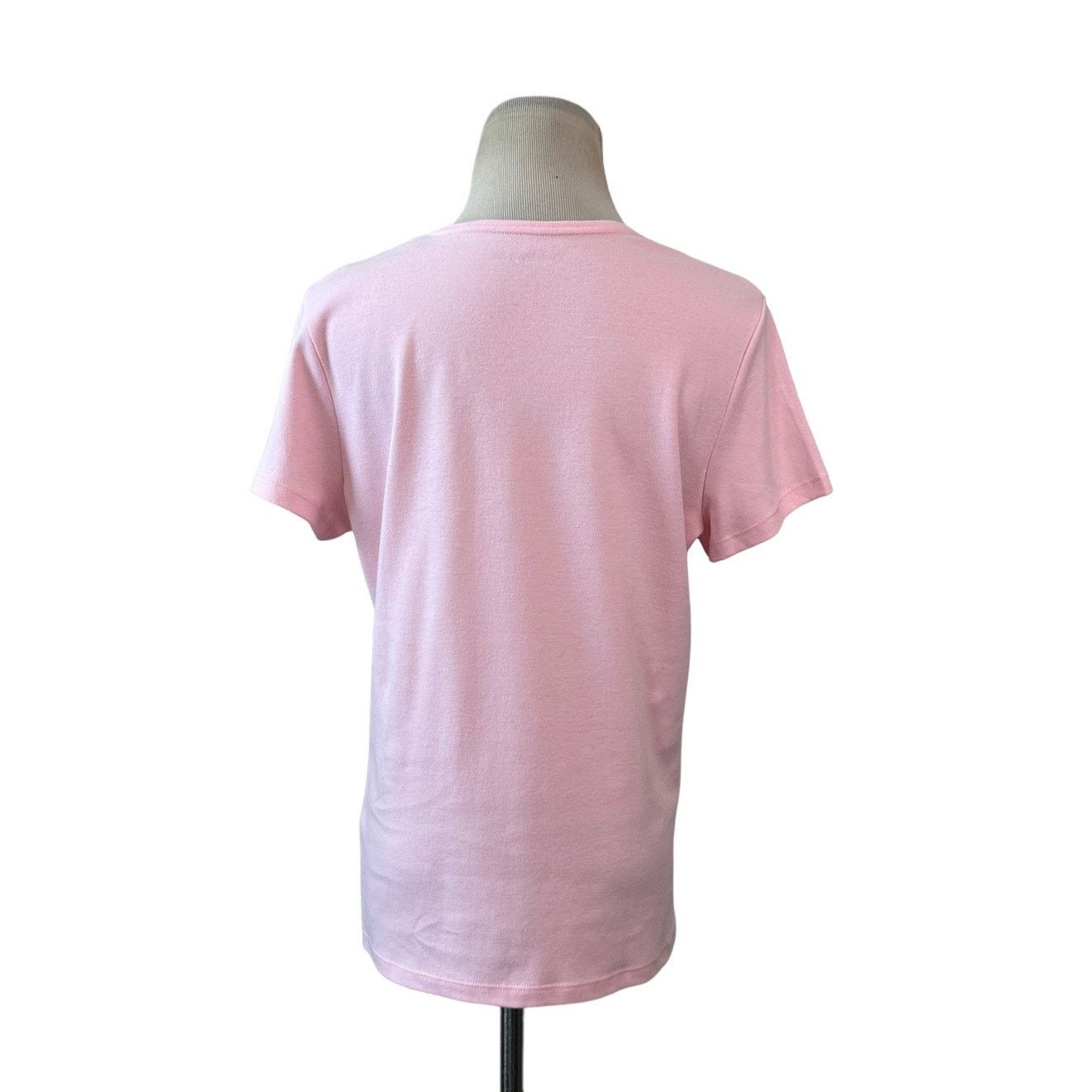 Croft & Barrow Croft & Barrow pink short sleeves cotton top size PL Size L / US 10 / IT 46 - 2 Thumbnail