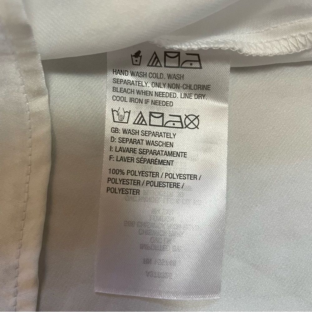 Other Attitudes by Renee Washed Poly Silk Collared Shirt Size 16 Size XXL / US 16-18 / IT 52-54 - 8 Thumbnail
