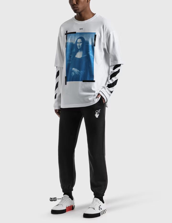 Off-White White Mona Lisa Double Layer Arrows Long Sleeve T-Shirt Size XS / US 0-2 / IT 36-38 - 3 Thumbnail