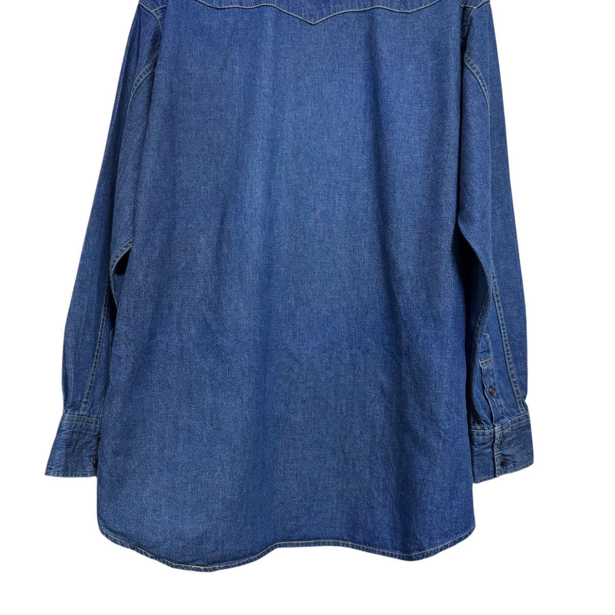 Levi's Vintage 90s Levis Big E Western Denim Shirt Selvedge Size US L / EU 52-54 / 3 - 9 Thumbnail