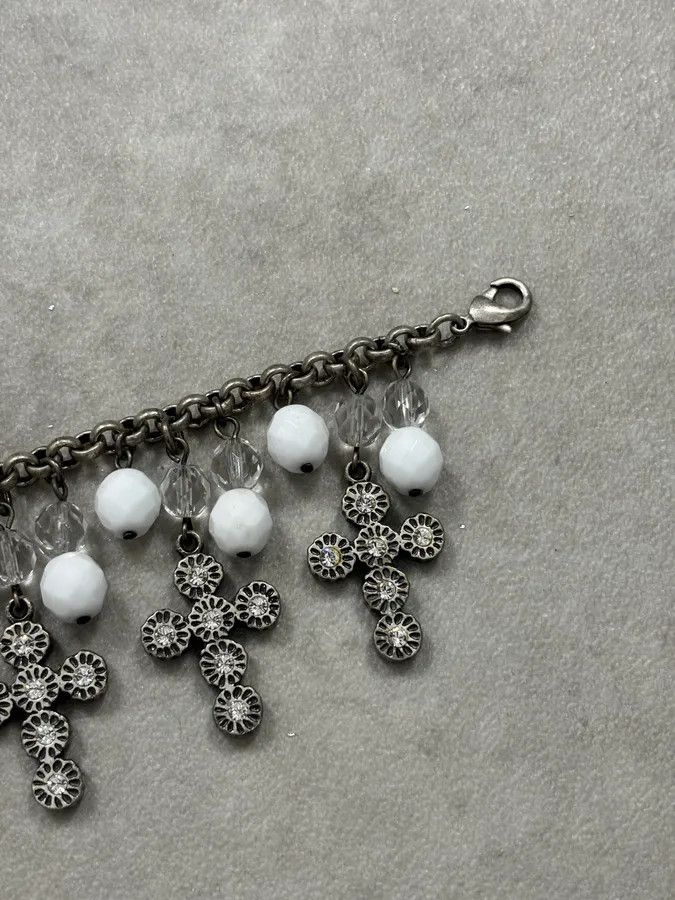 Dolce & Gabbana Dolce & Gabbana Silver Metal Charm Cross Bracelet Size ONE SIZE - 8 Thumbnail