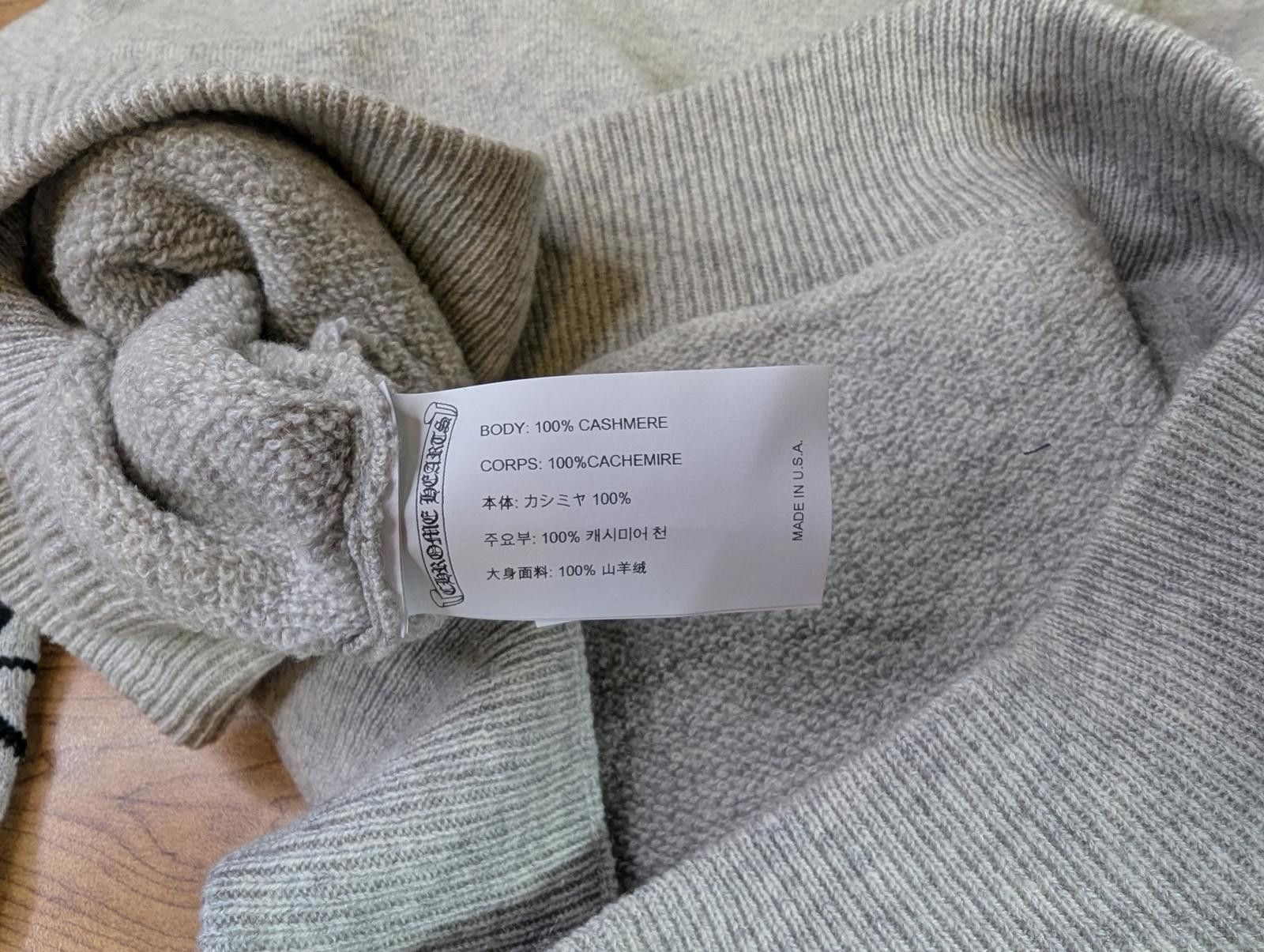 Chrome Hearts Chrome Hearts Life Sentence Cashmere Hoodie in Grey Size US M / EU 48-50 / 2 - 5 Thumbnail