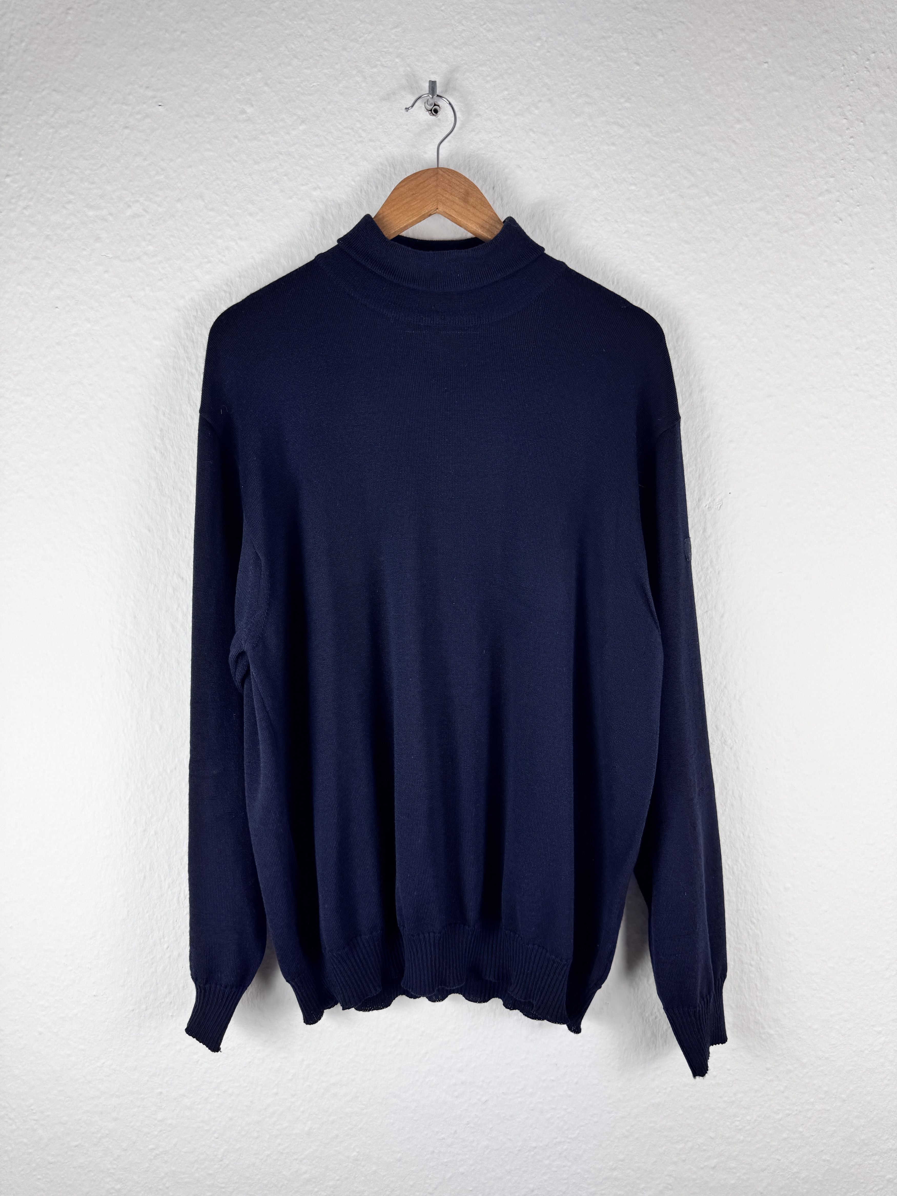 Men`s BURBERRY LONDON WOOL NAVY TURTLENECK SWEATeR JUMPER