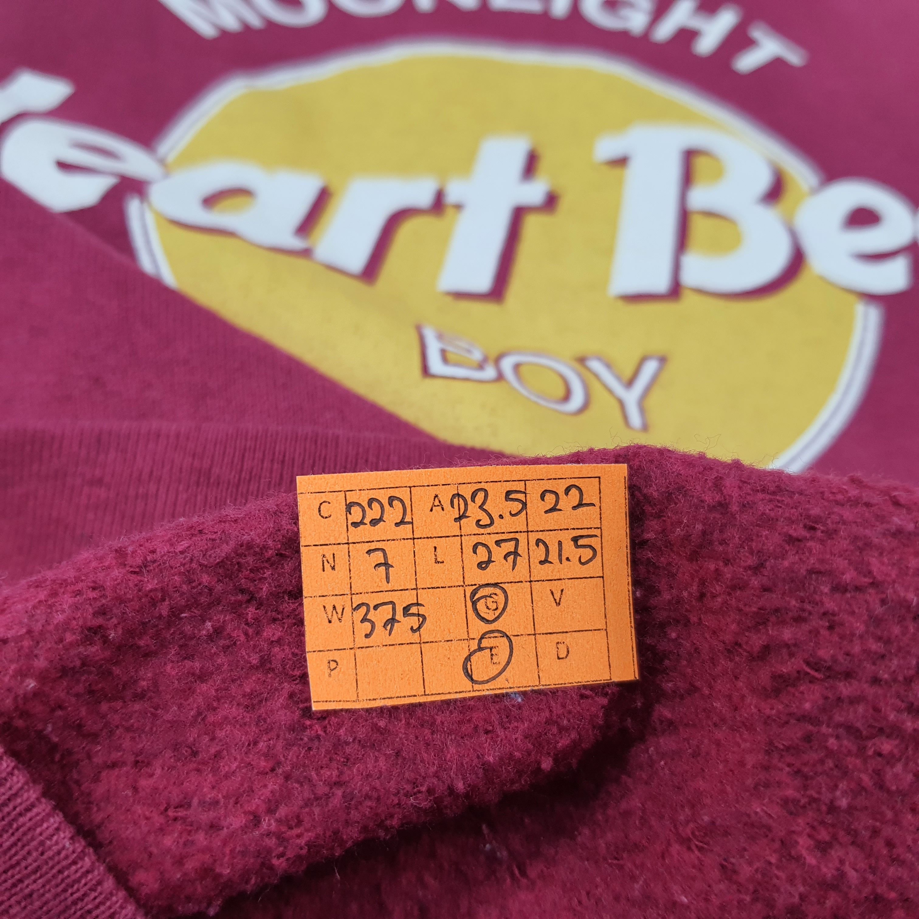 Vintage Vintage Moonlight Heart Beat Boy Forever Sweatshirt C222N7 Size US L / EU 52-54 / 3 - 7 Thumbnail