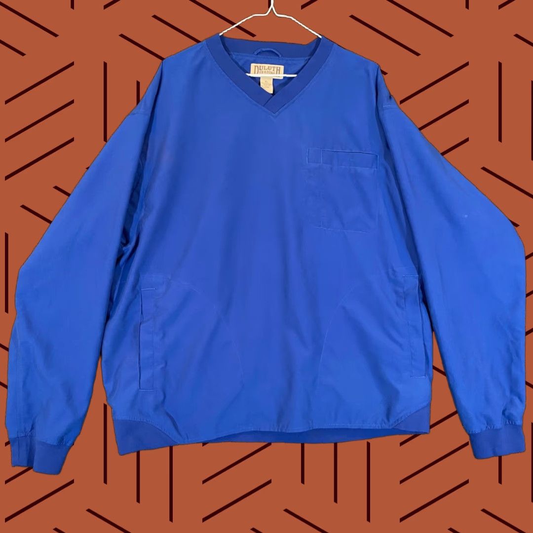 CO Duluth Trading Co Pullover Mens XL Blue V-Neck Pockets Lightweight Long Sleeve Size US XL / EU 56 / 4 - 1 Thumbnail