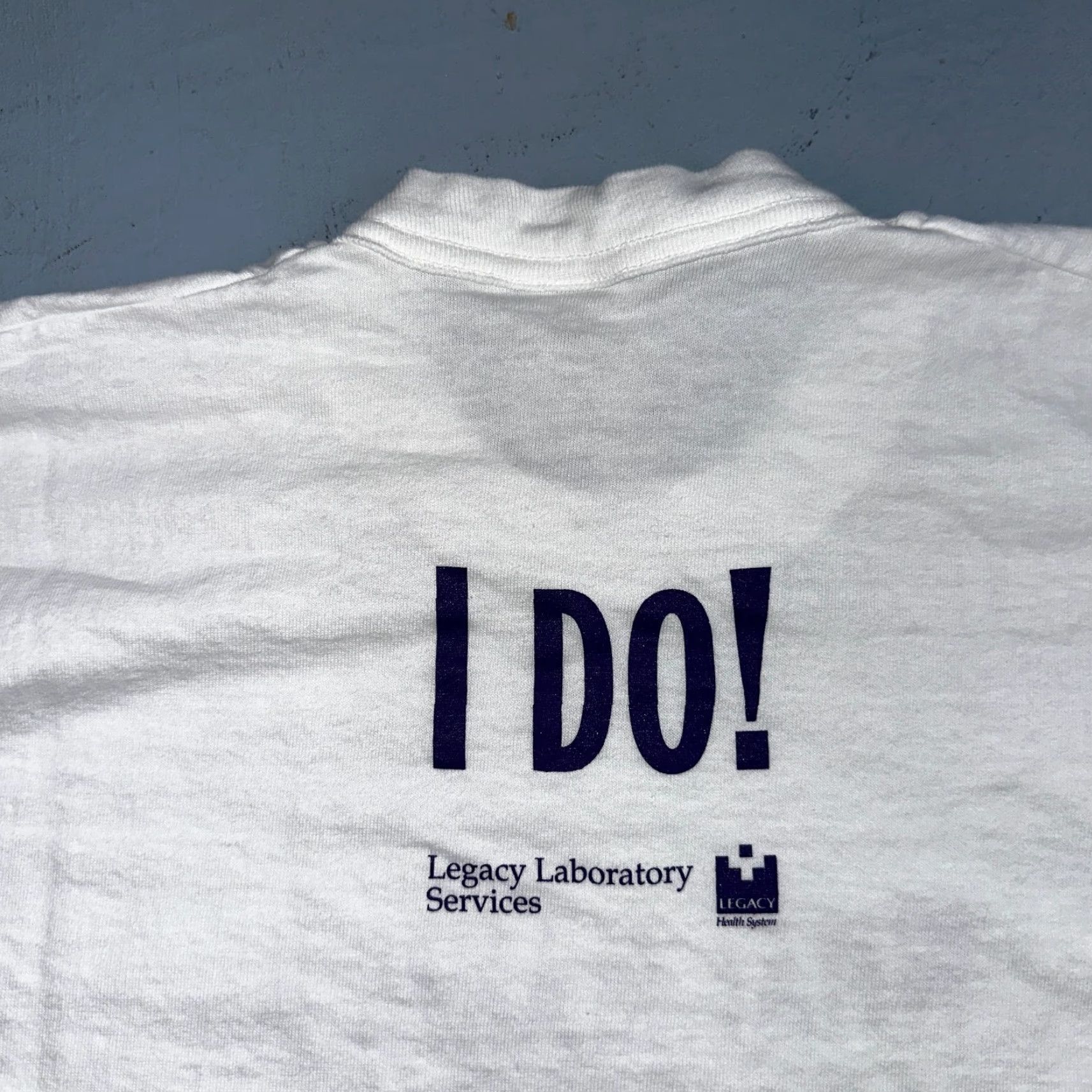 Fruit Of The Loom VINTAGE Fruit of the Loom T-Shirt Shirt 2XL White Mens I DO Funny Health 90s VTG 70s 80s 90s Size US XXL / EU 58 / 5 - 7 Thumbnail