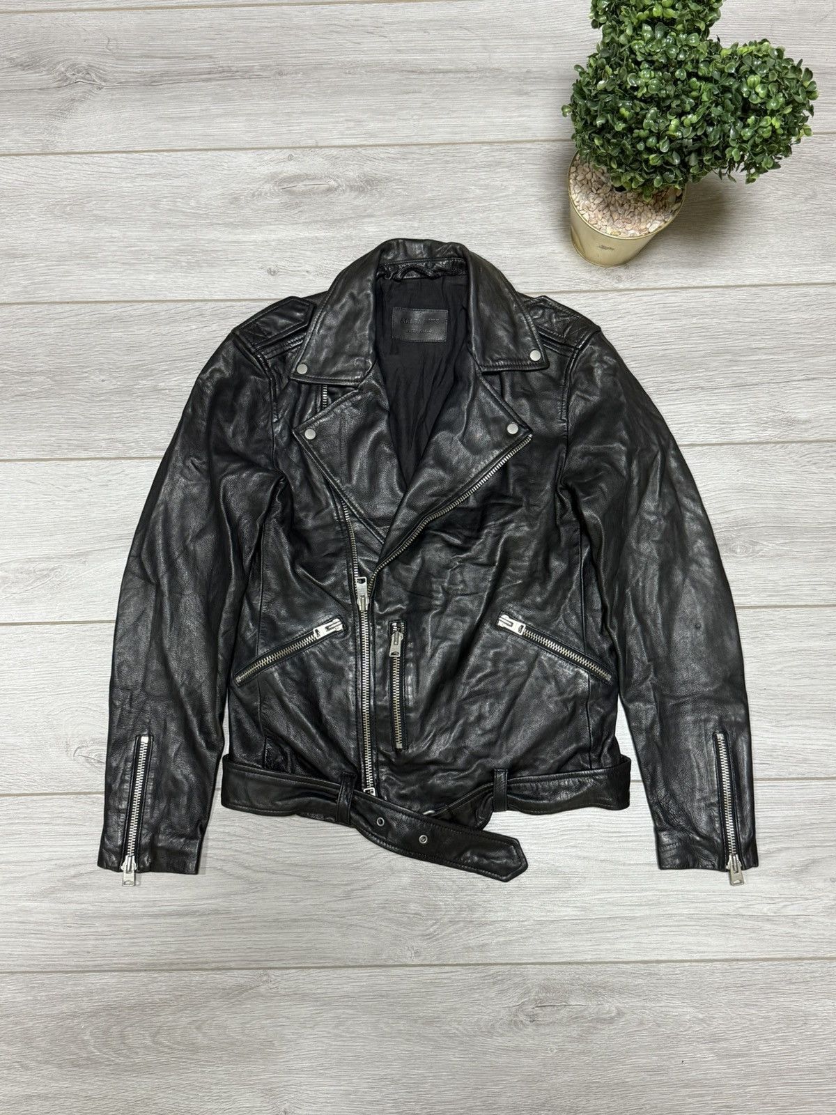 Allsaints Allsaints Kahawa biker leather zip jacket Size US S / EU 44-46 / 1 - 9 Thumbnail