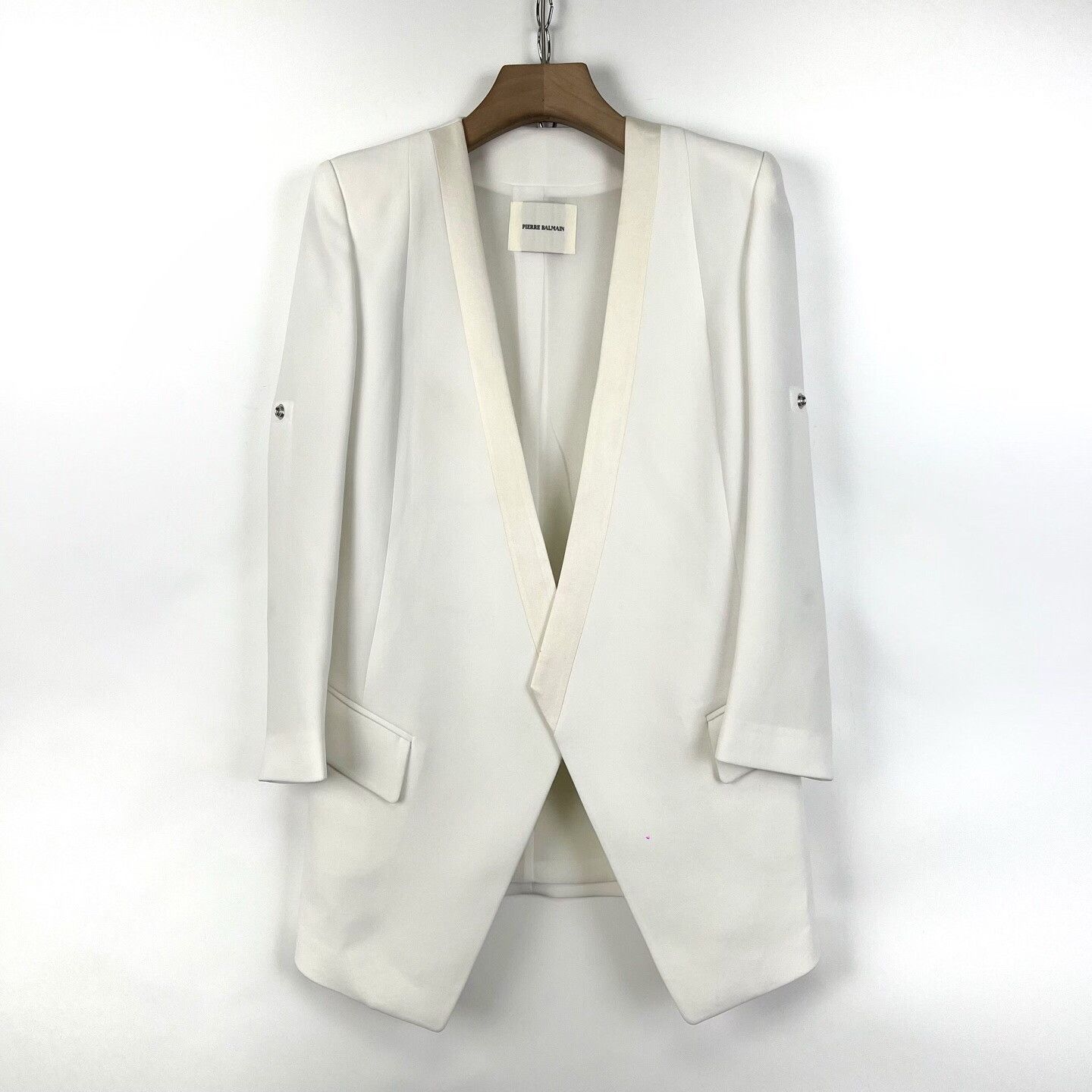 Balmain Balmain Classic White Paneled Blazer Size XS / US 0-2 / IT 36-38 - 1 Thumbnail