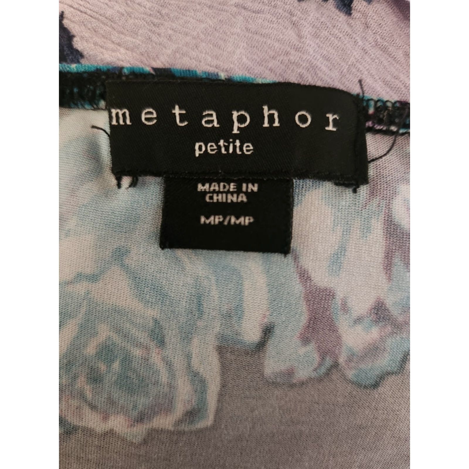 Vintage Metaphor Maxi Dress Black Floral Empire Waist Sleeveless M Petite Women V-Neck Dress, Casual, Party/Cocktail, Travel, Machine Washable Size M / US 6-8 / IT 42-44 - 7 Thumbnail