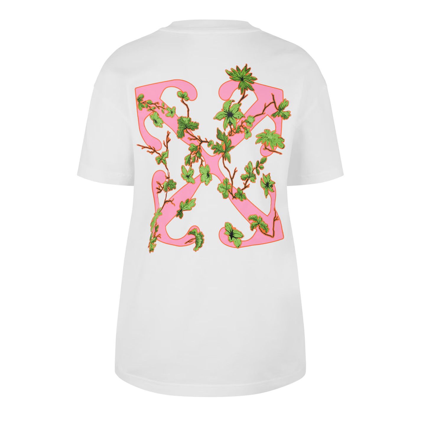 Off-White o1g2r1mq1224 Flower T Shirt in White Size XL / US 12-14 / IT 48-50 - 2 Thumbnail