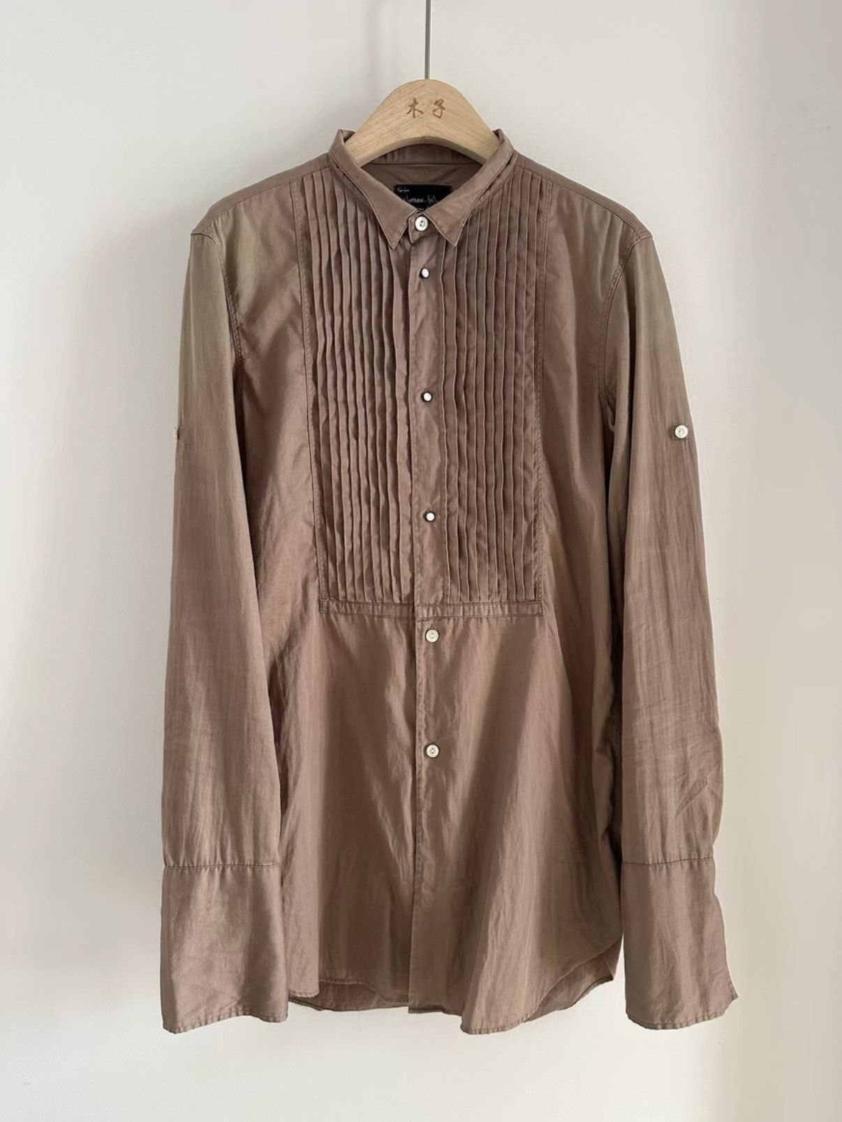 Number (N)ine Number (N)ine 07SS About A Boy Ruched front placket shirt Size US M / EU 48-50 / 2 - 2 Thumbnail