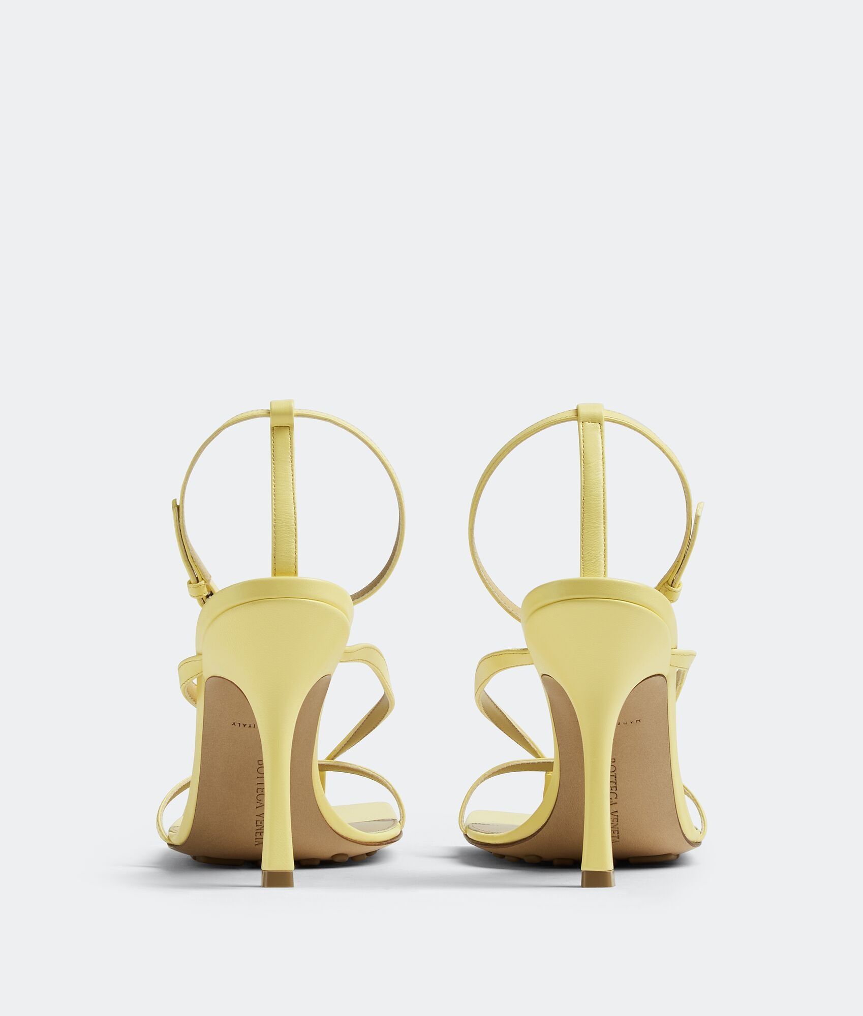 Bottega Veneta o1n1vont1024 Stretch Lace Up Sandals in Lemonade Size US 5 / IT 35 - 3 Thumbnail
