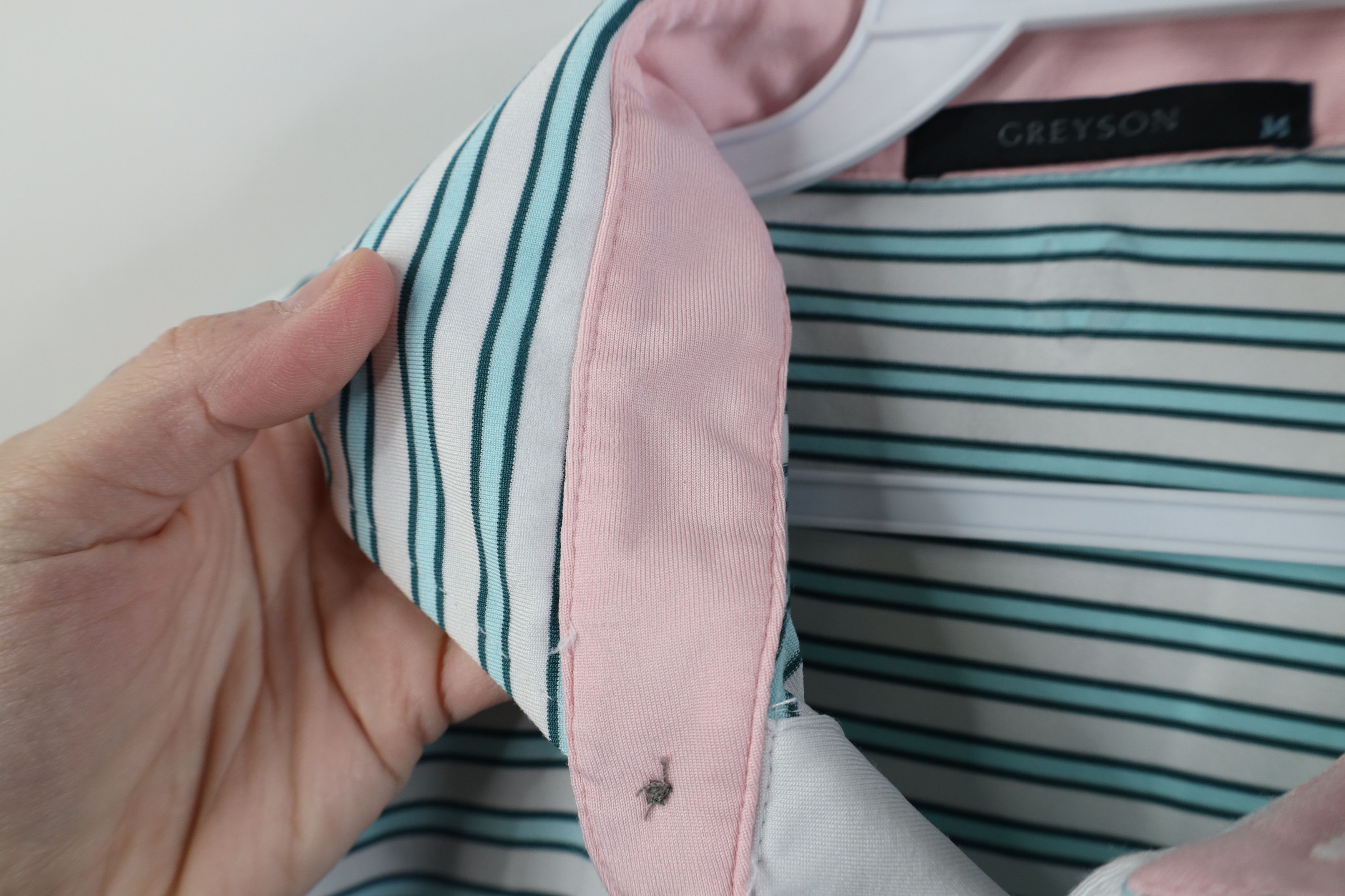 Grenson Greyson Clothiers Striped Color Block Knit Golf Polo Shirt Size US M / EU 48-50 / 2 - 5 Thumbnail