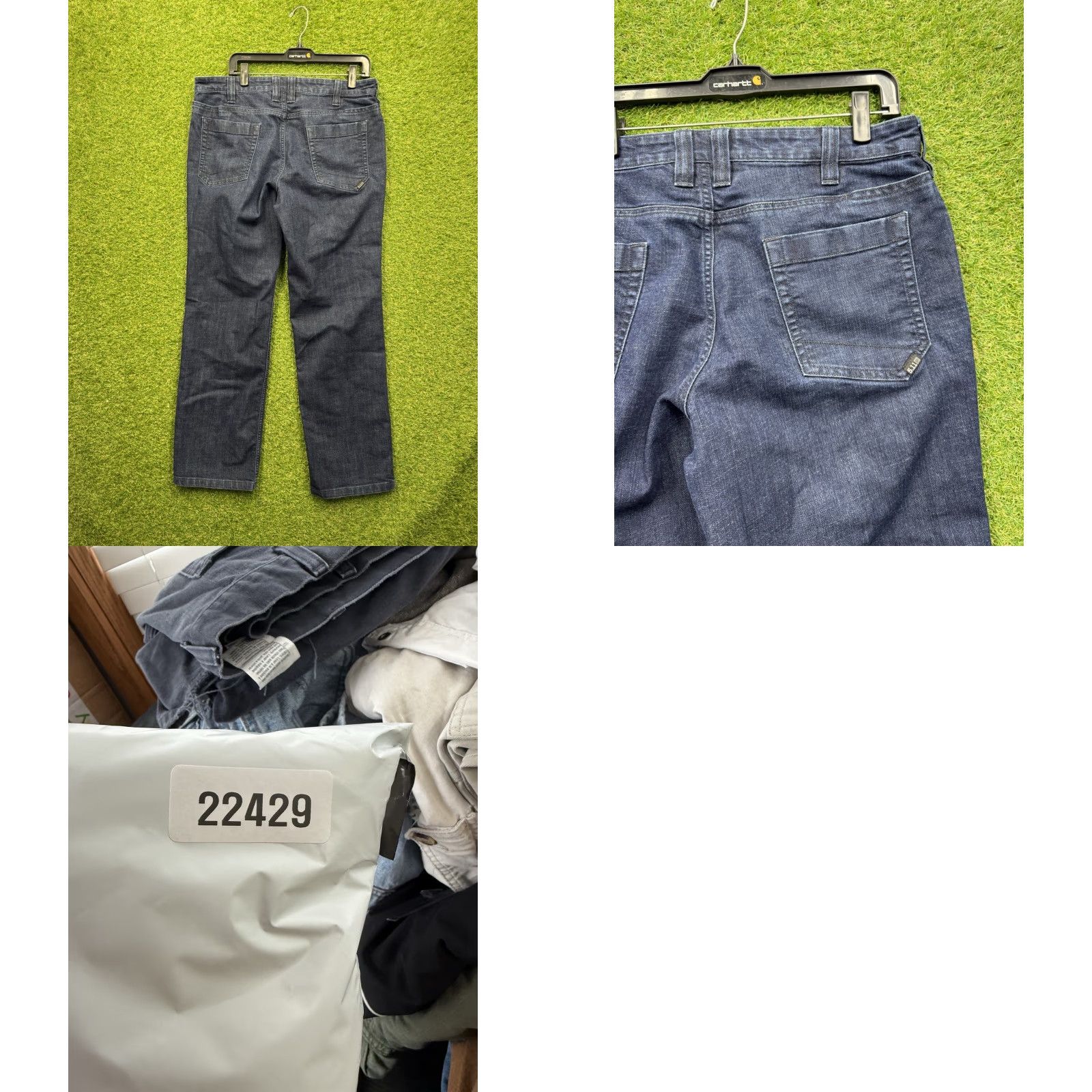 Vintage 5.11 Tactical Jeans Mens 35x36 Straight 5-Pocket Denim Blue Pants 5.11 Taclite Pro Army Regular Mens Jeans Size US 35 - 8 Thumbnail