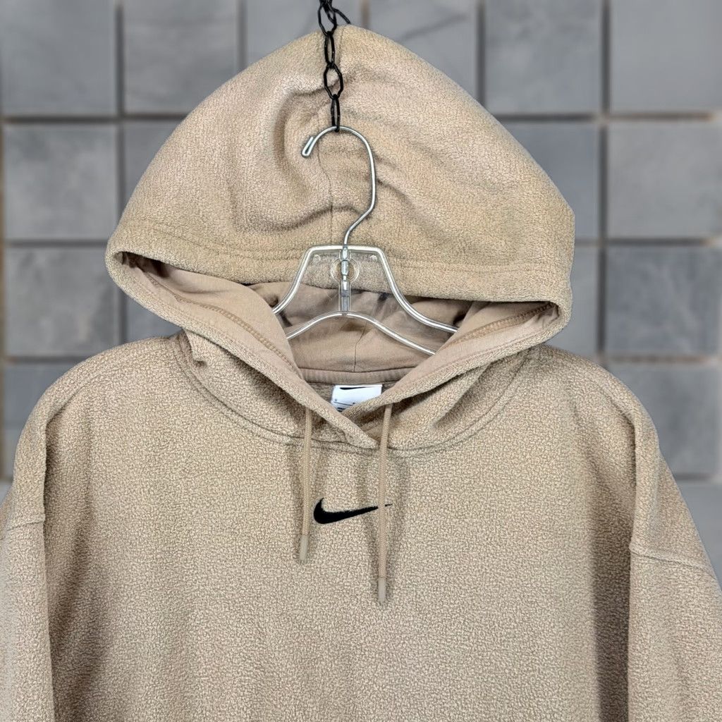 Nike Nike Essentials Hoodie Womens S Oversized Fleece Pullover Tan Hemp DD5118-200 Chardonnay? Size S / US 4 / IT 40 - 1 Thumbnail