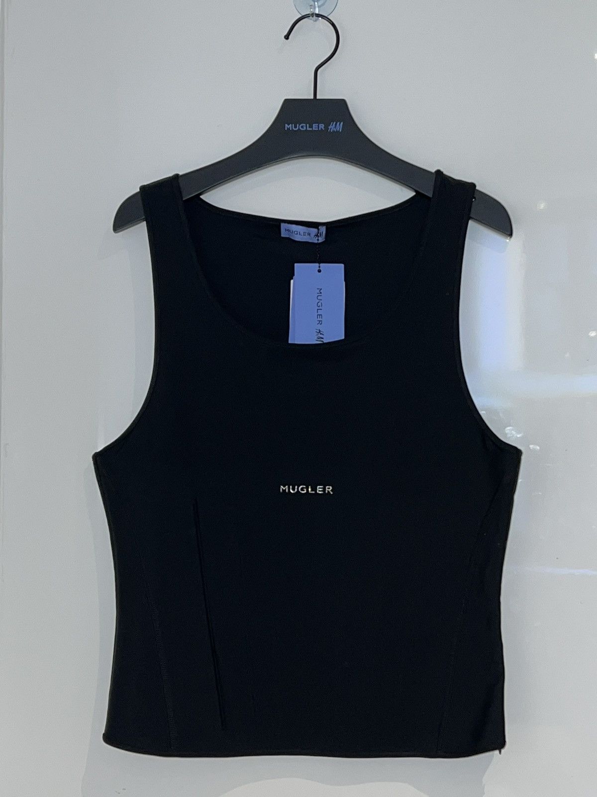 H&M × Mugler Thierry Mugler x H&M Black Corset Tank Top Size L / US 10 / IT 46 - 3 Thumbnail