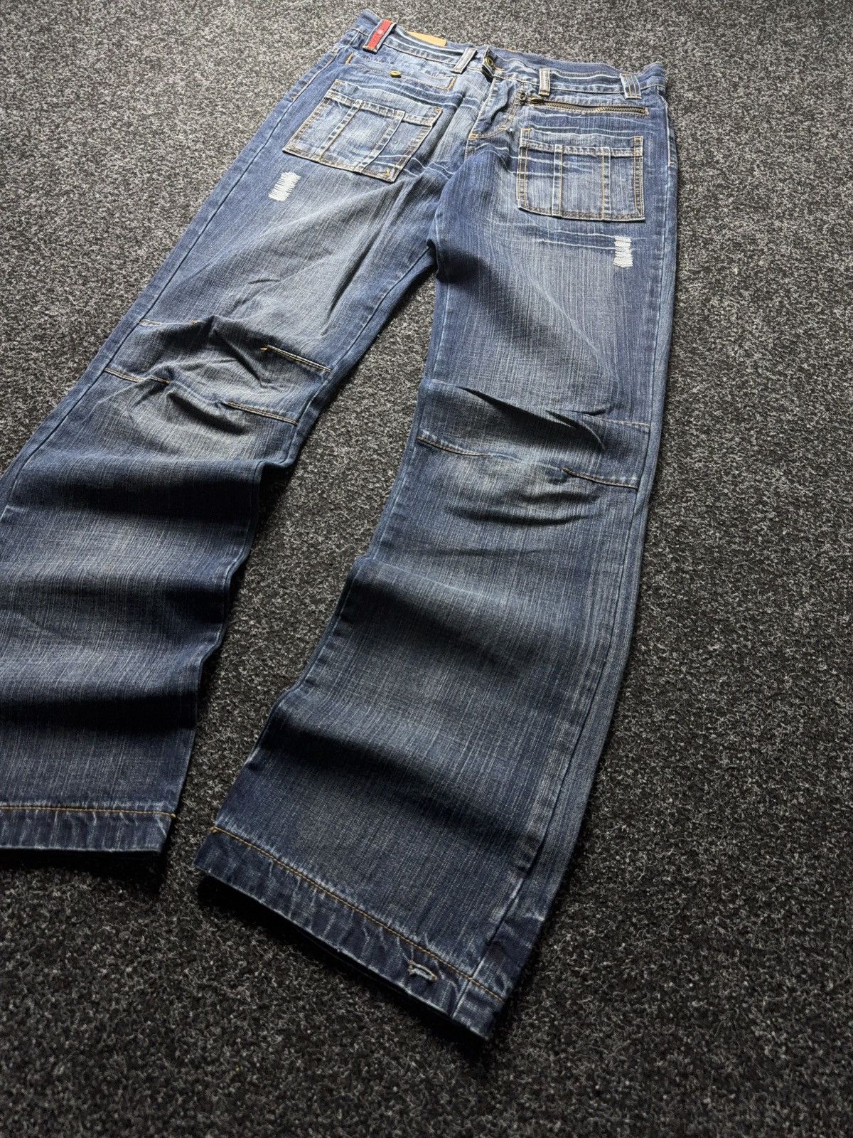 Japanese Brand Avant-garde 00s Retro Vintage baggy Japanese Y2K Denim pants Size US 33 - 3 Thumbnail