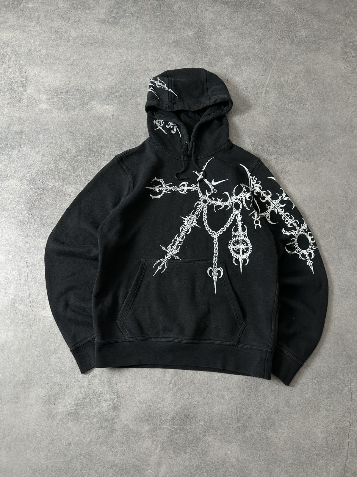 Nike Custom Cybersigilism black hoodies mens handmade
