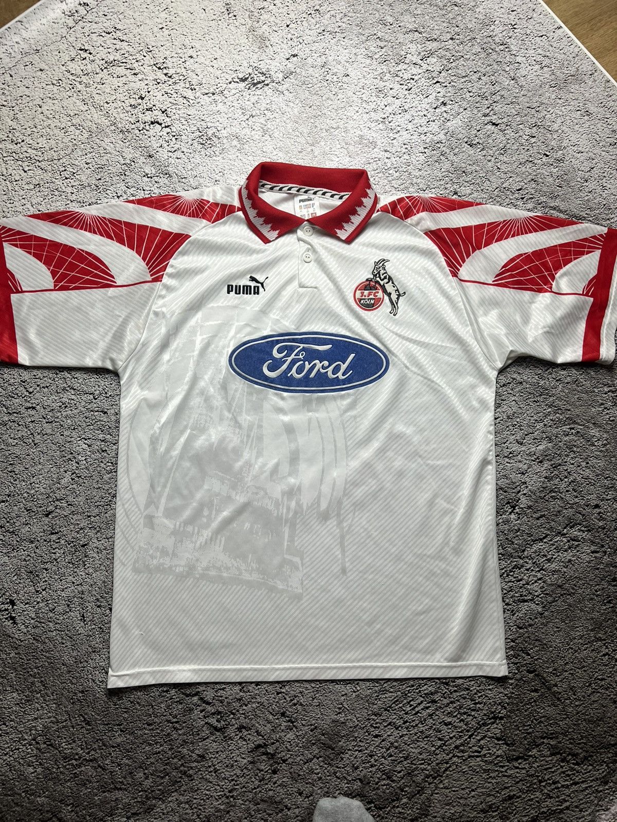 Puma 1996-1997 FC Koln 1FCK Bono Fussballgott puma jersey Size US XL / EU 56 / 4 - 1 Thumbnail