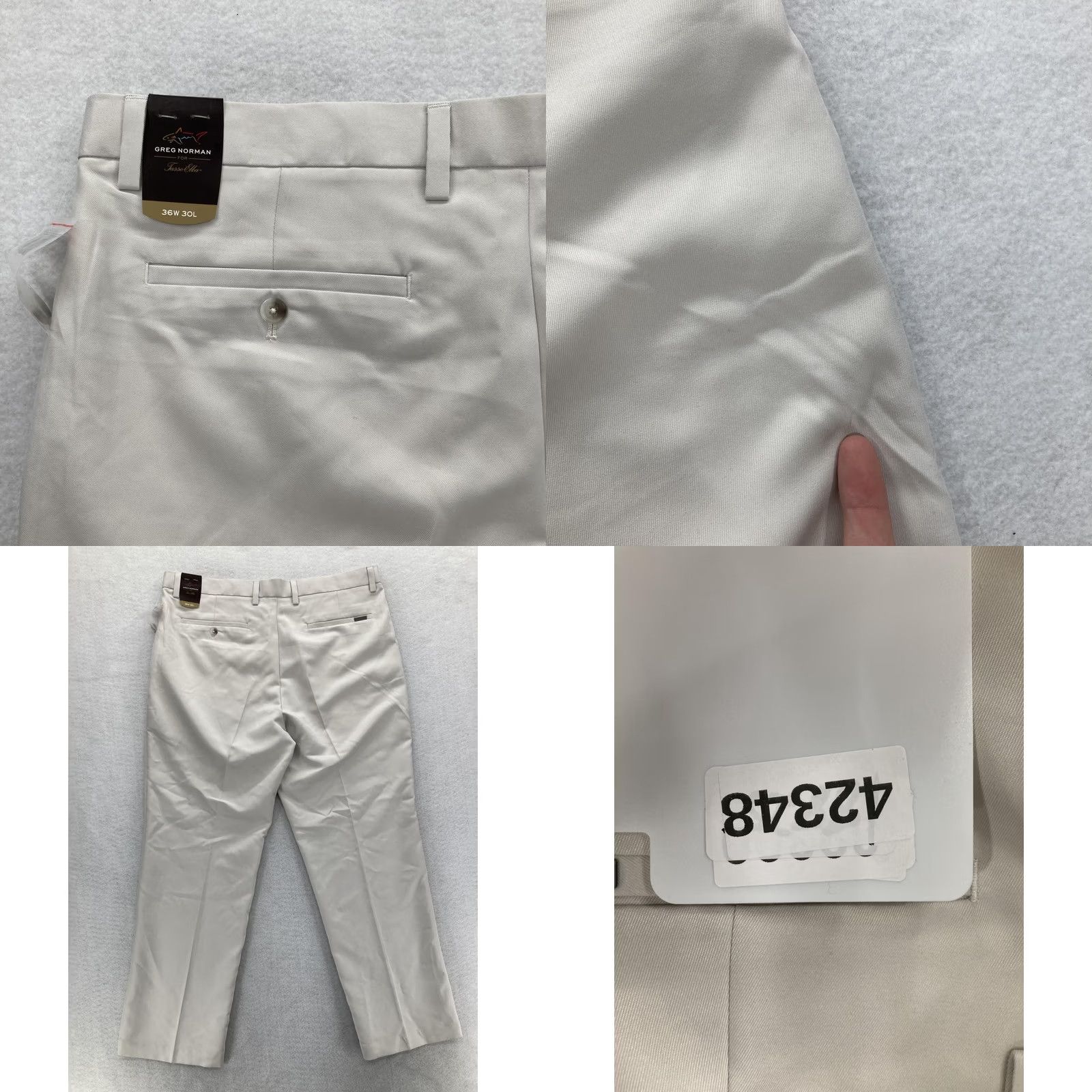 Tasso Elba Greg Norman Tasso Elba Pants Mens 36x30 Khaki Five Iron Performance Sorbtek Size US 36 / EU 52 - 9 Thumbnail