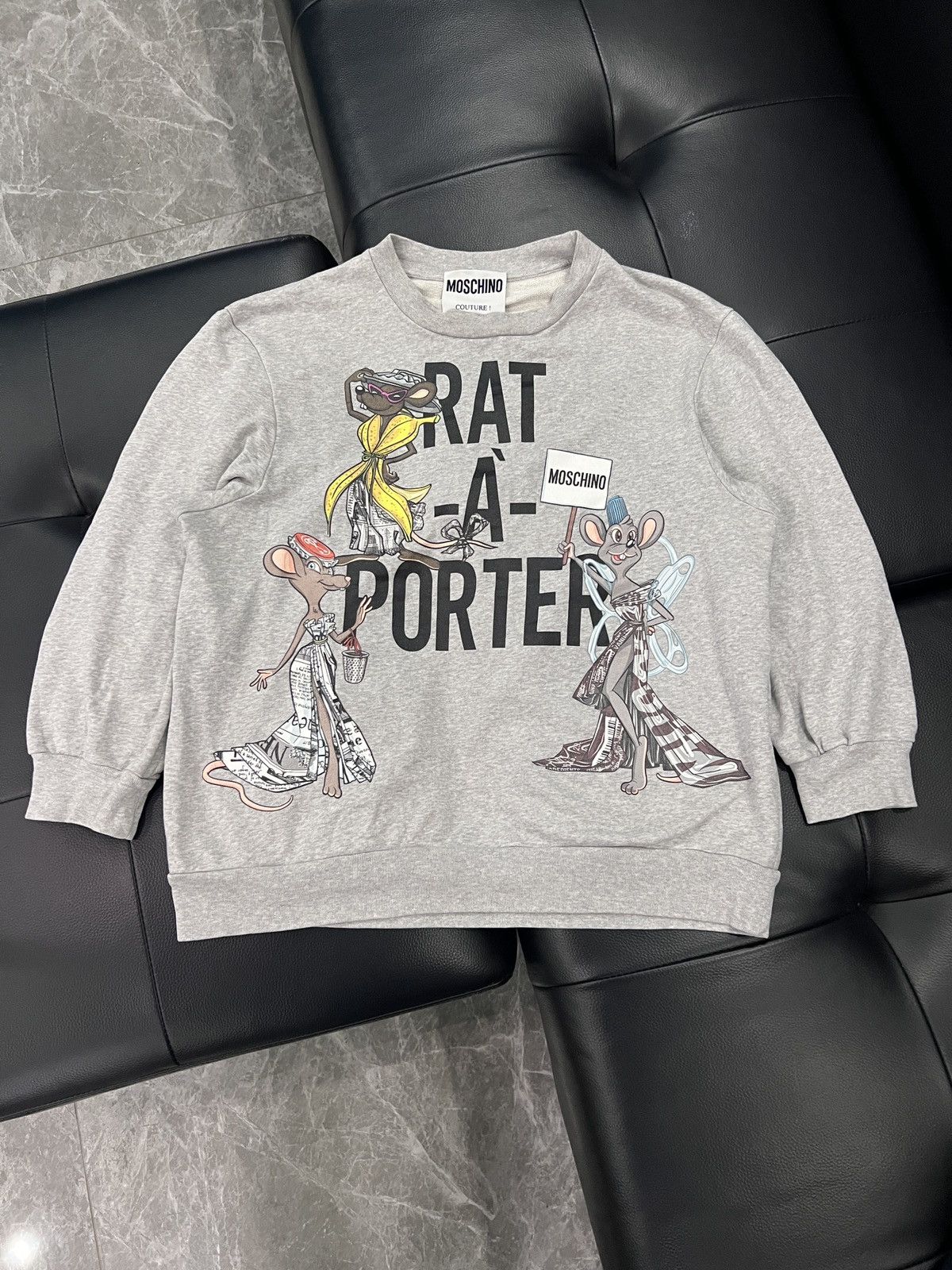 Moschino Moschino by Jeremy Scott Satirical Fashion Rat Graphic Sweat Size US M / EU 48-50 / 2 - 1 Thumbnail