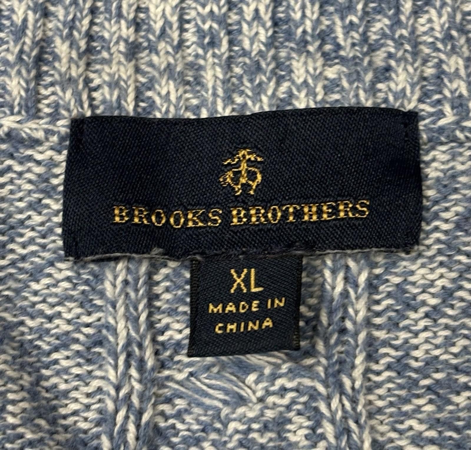 Brooks Brothers Brooks Brothers Sweater Mens XL Cable Knit Cotton 1/4 Zip Size US XL / EU 56 / 4 - 2 Thumbnail