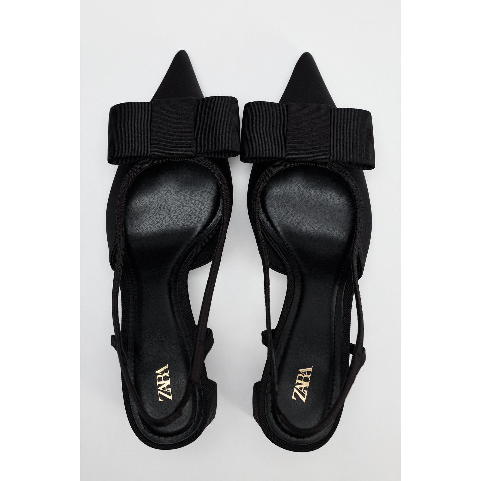 Zara ZARA Black Slingback Heels NWT Size US 8 / IT 38 - 21 Thumbnail