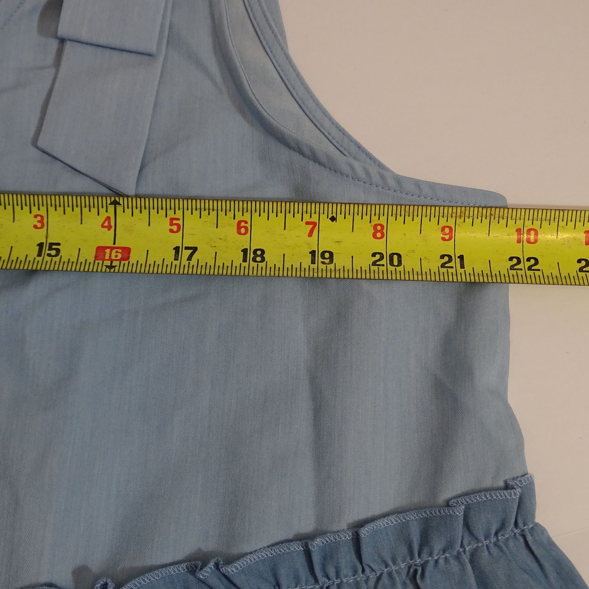 Other Ott Women Tiered Sleeveless V-Neck Babydoll Tank Top Blue 1X Size XL / US 12-14 / IT 48-50 - 7 Thumbnail