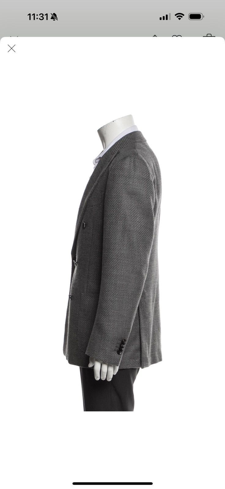 Suitsupply SUIT SUPPLY GREY DOUBLE BREAST BLAZER SIZE 40R Size 40R - 2 Thumbnail