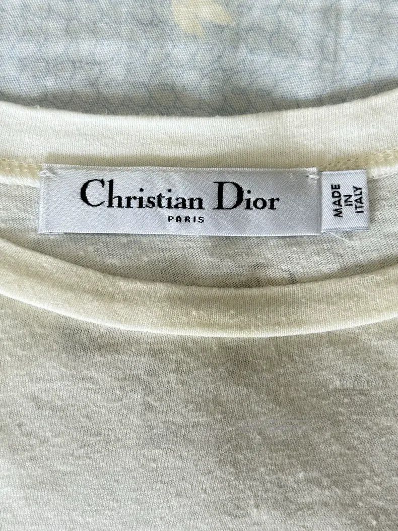 Dior Dior White floral print short-sleeved T-shirt Size S / US 4 / IT 40 - 7 Thumbnail