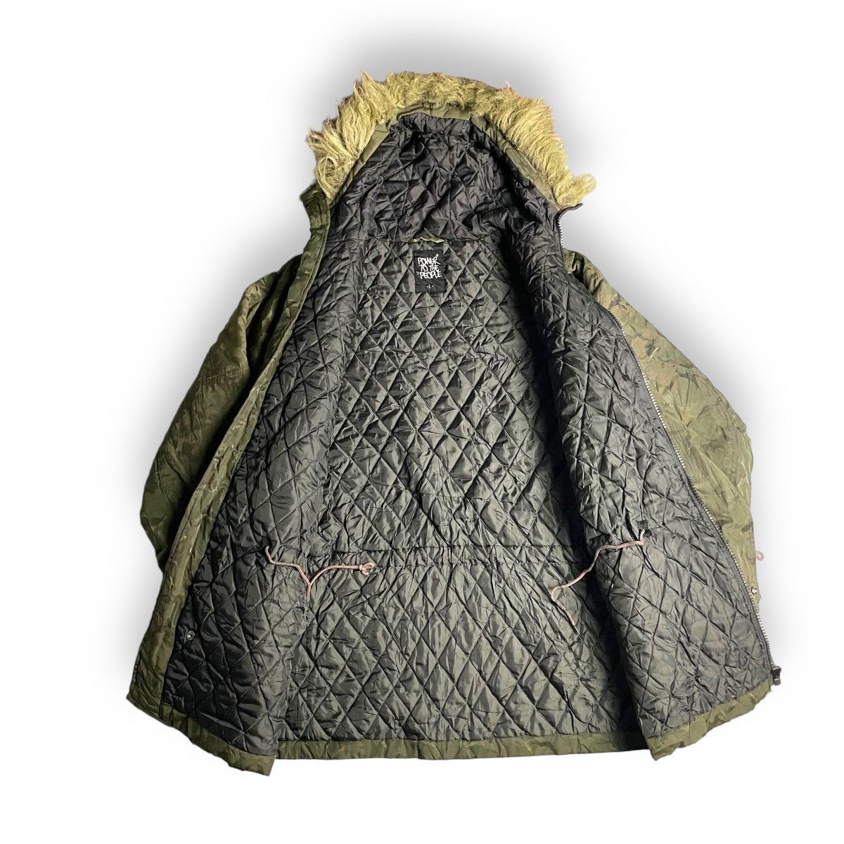 GOA 🇯🇵 VINTAGE POWER TO THE PEOPLE REALTREE FUR HOODIE JACKET Size US L / EU 52-54 / 3 - 4 Thumbnail