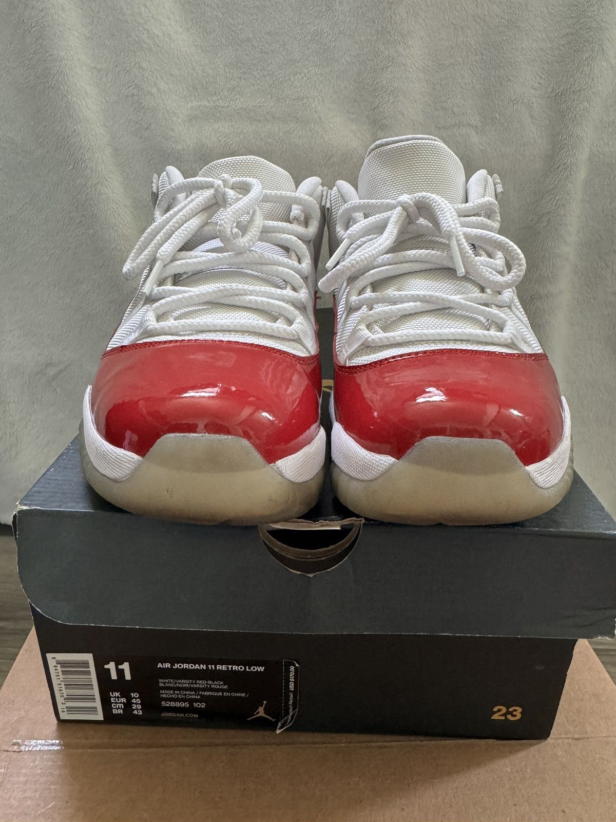 Jordan Brand Air Jordan 11 Retro Low 'Cherry' 2016 Size US 11 / EU 44 - 3 Thumbnail