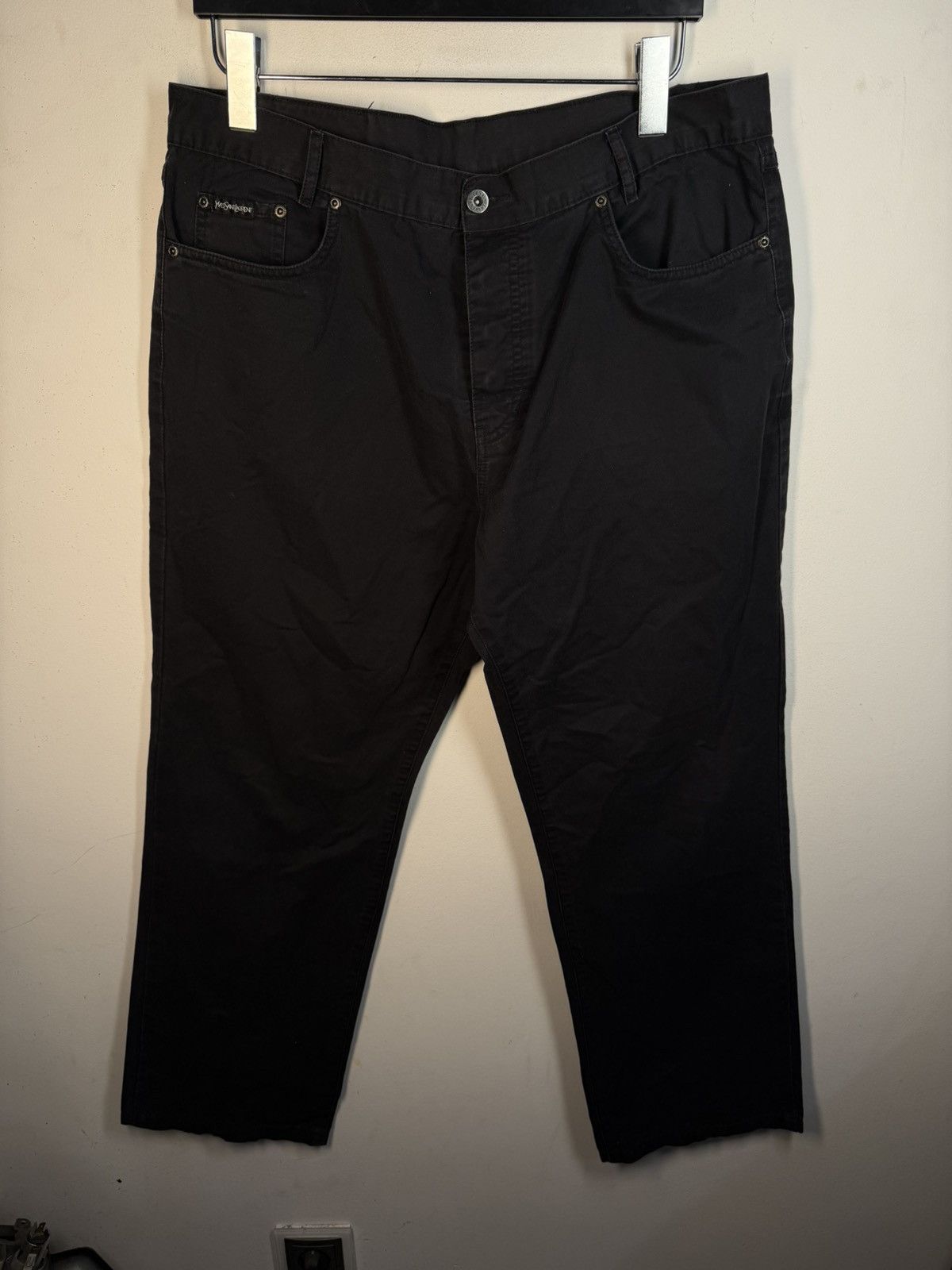 Yves Saint Laurent 36x30 YSL Jeans Black Denim Pants Casual Old Money Size US 36 / EU 52 - 4 Thumbnail