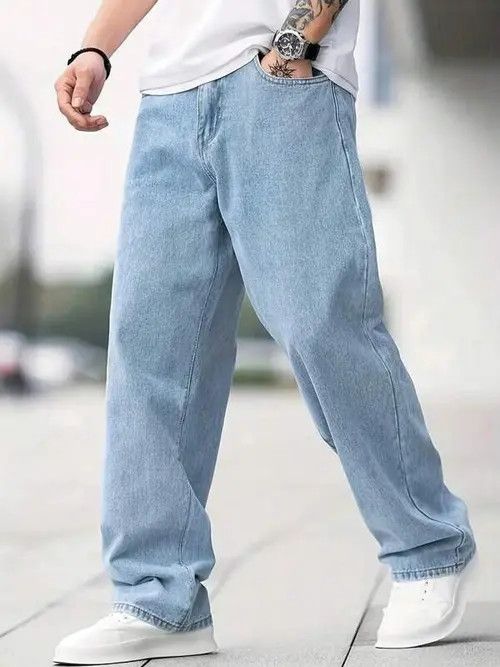 SKATE casual straight light blue jeans
