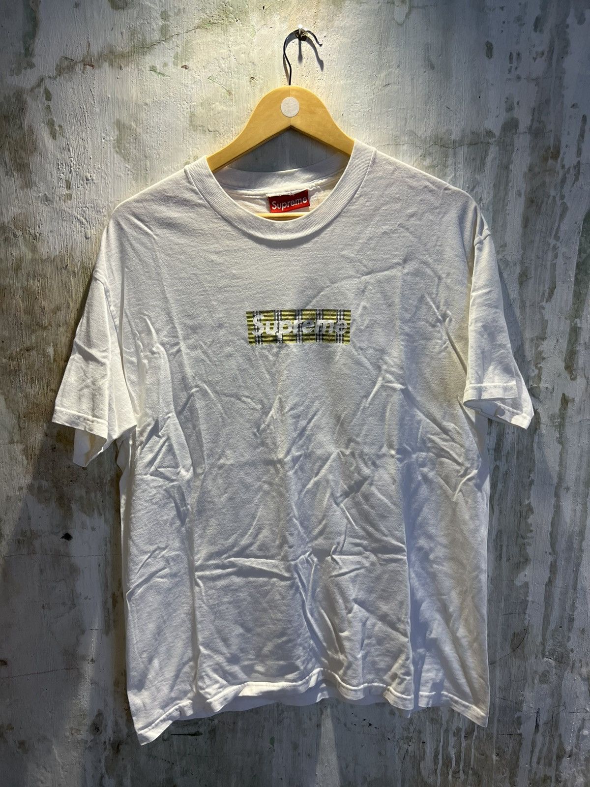 Burberry × Supreme × Vintage 1997 Supreme Burberry Box Logo | Grailed