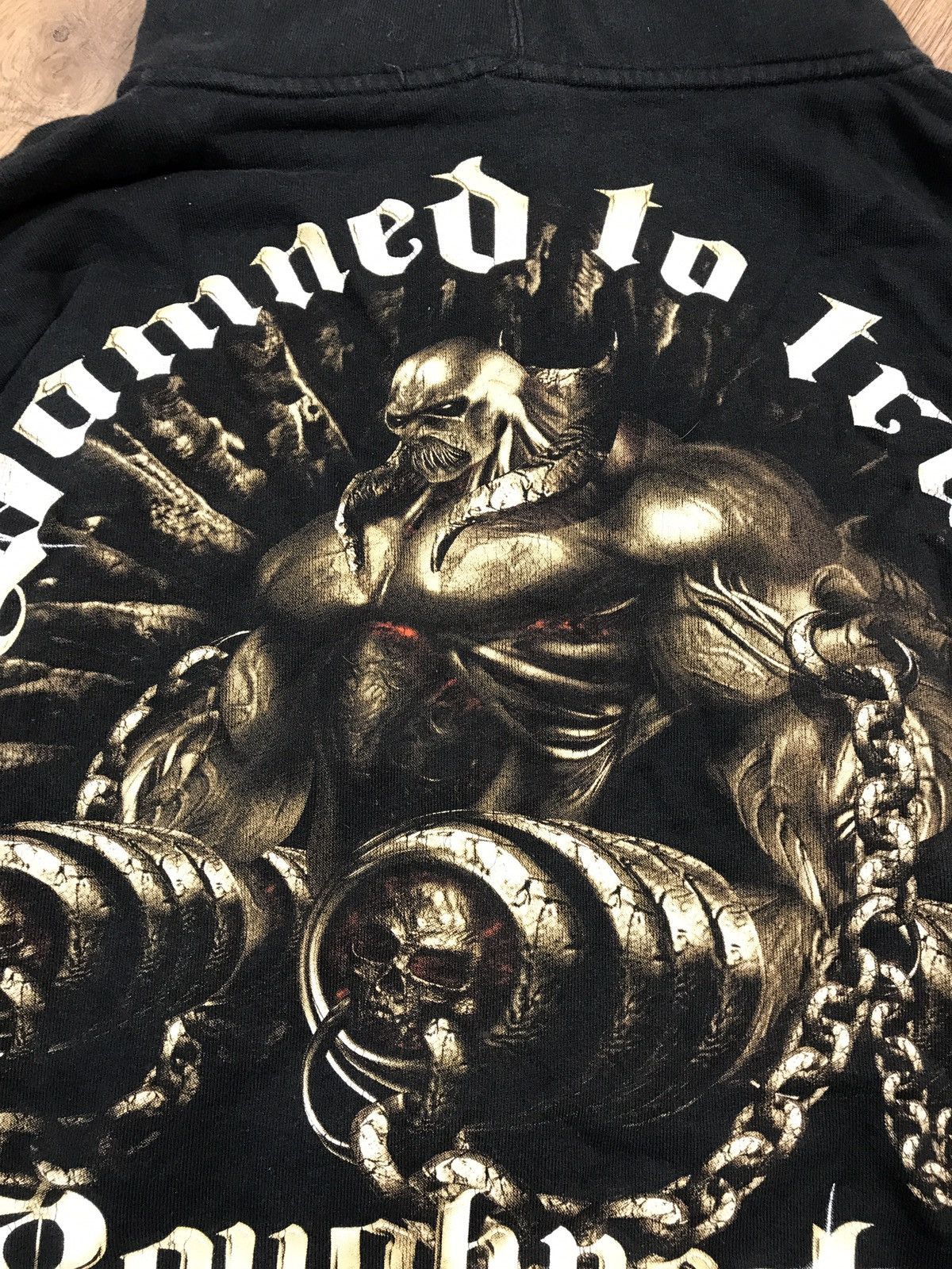 Vintage Vintage Zip Up Hoodie Damned To Train Size US XXL / EU 58 / 5 - 13 Thumbnail