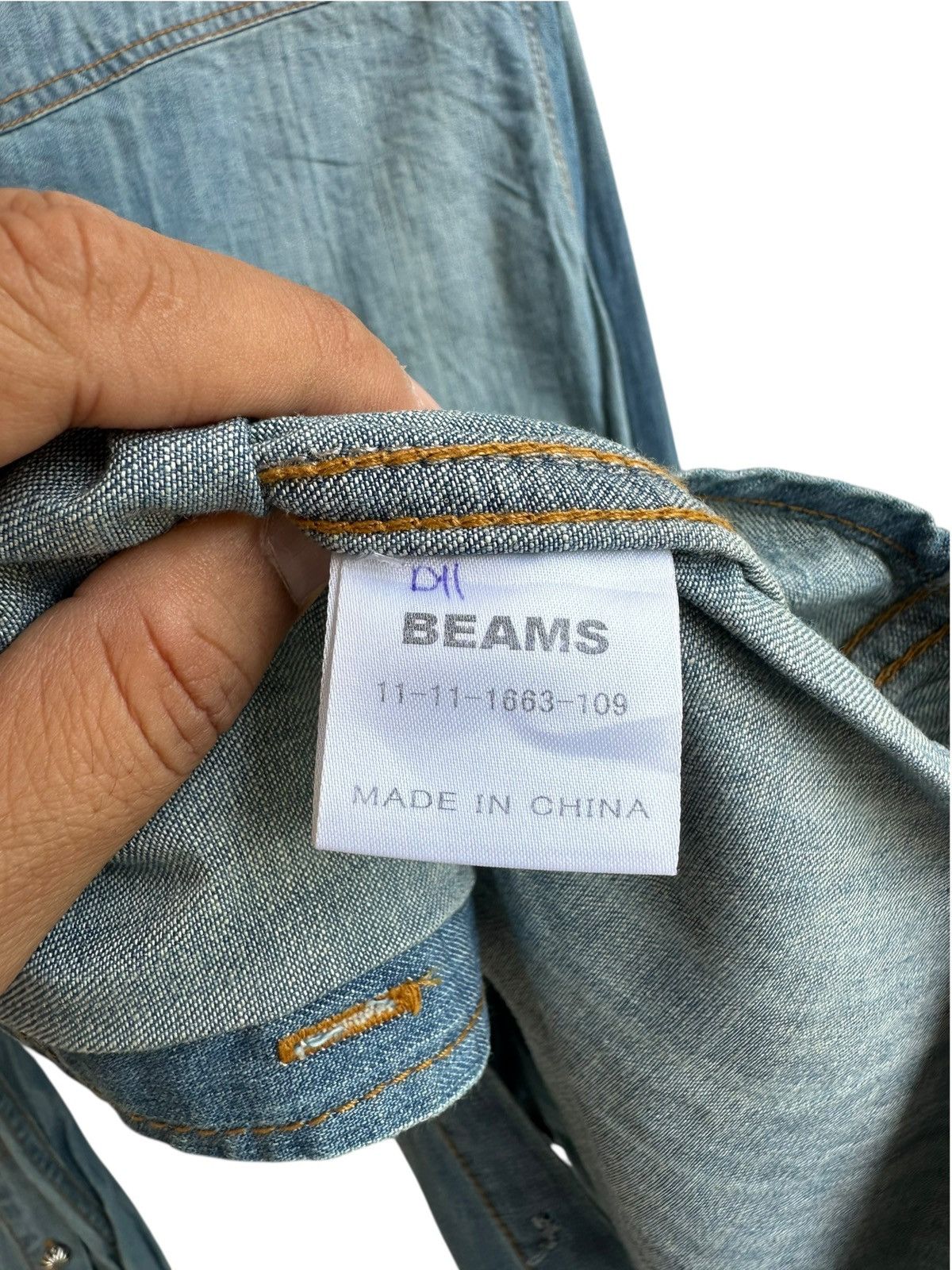 Beams Plus Vintage Beams Chambray Western Shirt Size US S / EU 44-46 / 1 - 7 Thumbnail