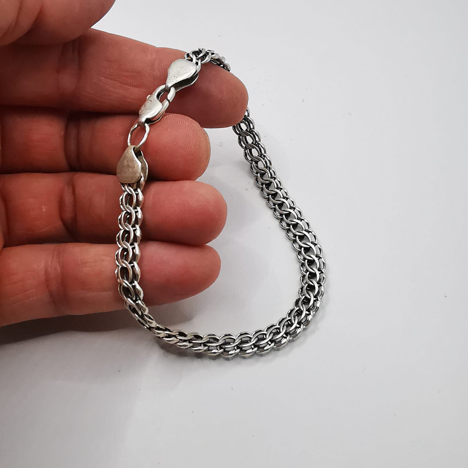 Sterling Silver Vintage Bracelet ,925 Sterling Silver, Handmade 14,82g Size ONE SIZE - 3 Thumbnail