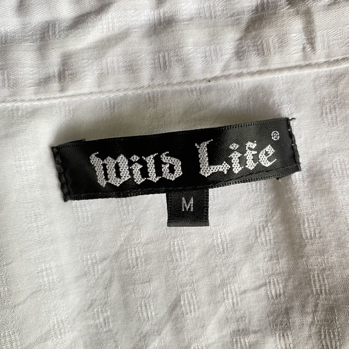 Japanese Brand Wild Life Y2K Punk White Graphic Print Shirt Size M / US 6-8 / IT 42-44 - 11 Thumbnail
