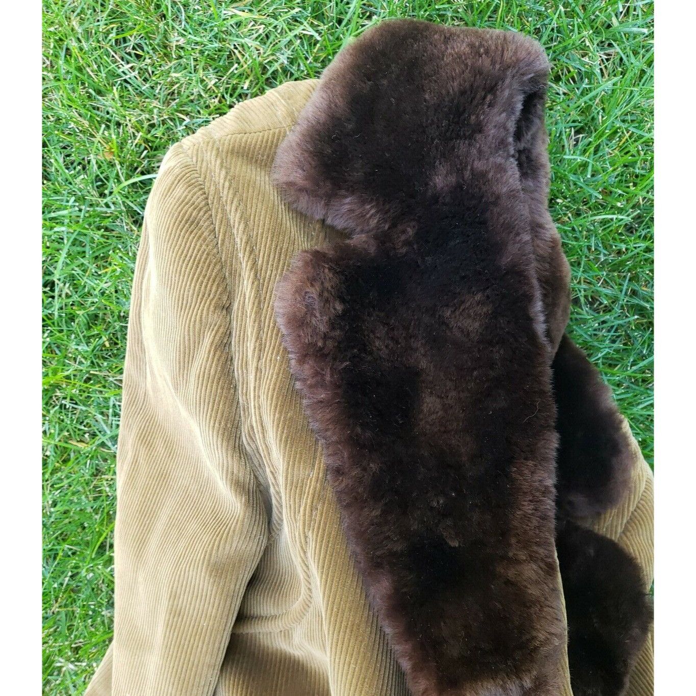 Vintage Vtg Corduroy Rancher Jacket Mens 42 Brown Faux Fur Collar Co Size US M / EU 48-50 / 2 - 12 Thumbnail