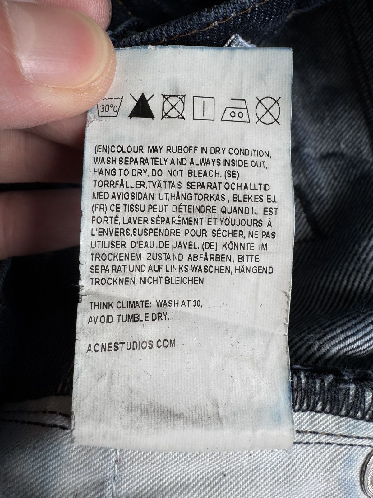 Acne Studios Acne Studios Dark Wash Straight Leg Jeans Mens Premium Size US 32 / EU 48 - 15 Thumbnail