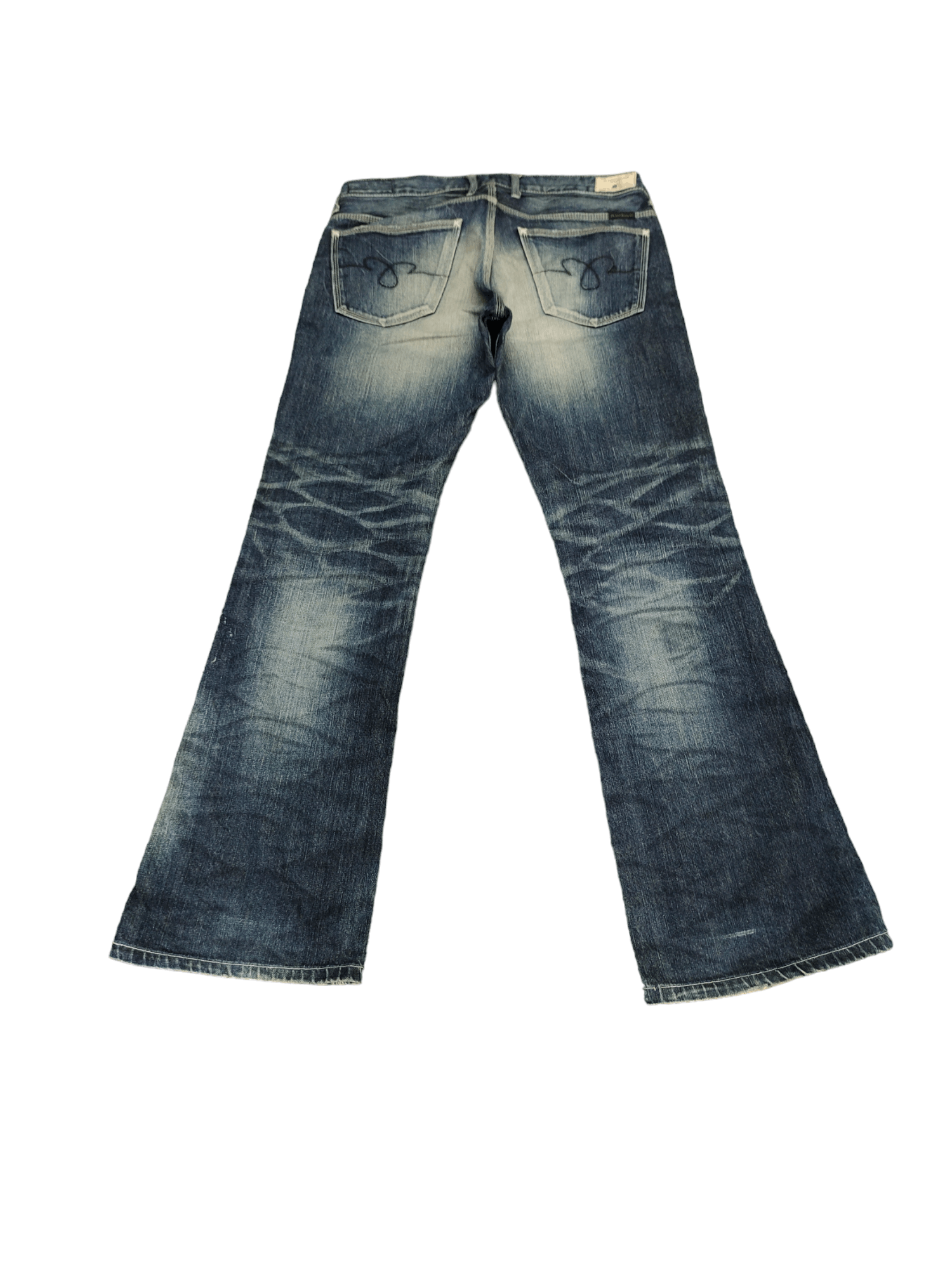 Kapital Flare Jeans Blue Way Clawmark Distress Faded Denim Bootcut Size US 32 / EU 48 - 13 Thumbnail