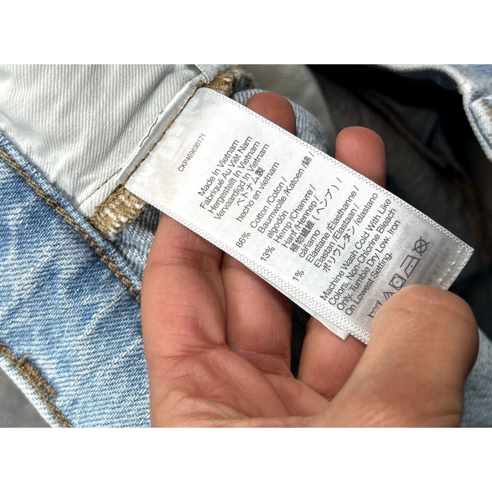 Madewell Madewell Jeans Womens 32 Blue Denim Slim Straight 32x29 Distressed Button Zip Mid Rise 5-Pocket Cotton Spandex Size 24" / US 00 / IT 34 - 7 Thumbnail